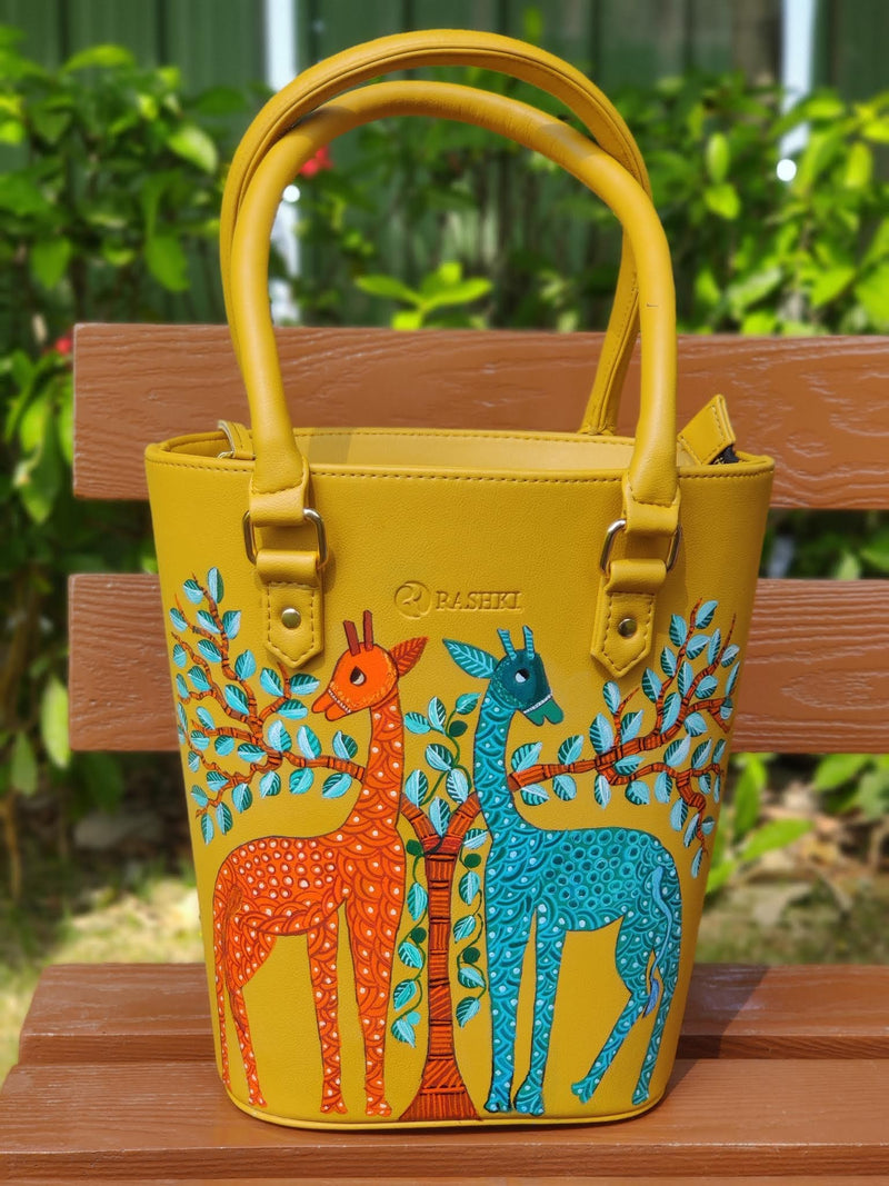 Bucketo Art Giraffe Handbag